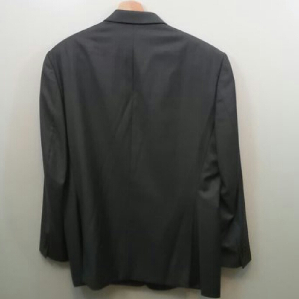 Calvin Klein Solid Mid Gray Worsted Wool Suit 44r - image 5